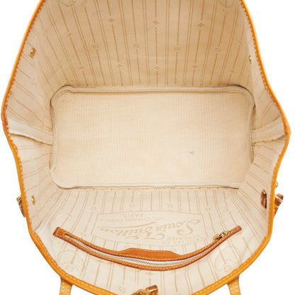 Louis Vuitton Damier Azure Neverfull MM Tote Bag Shoulder Bag N51107 White