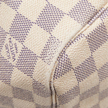 Louis Vuitton Damier Azure Neverfull MM Tote Bag Shoulder Bag N51107 White