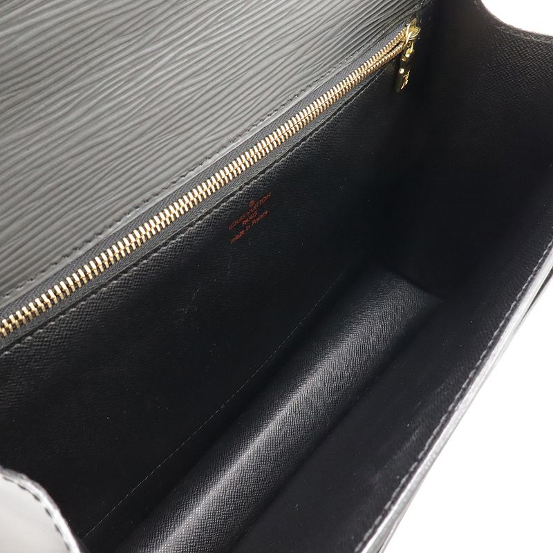 Louis Vuitton Epi Handbag Second Bag 2WAY Shoulder Bag Noir Black Gold Hardware