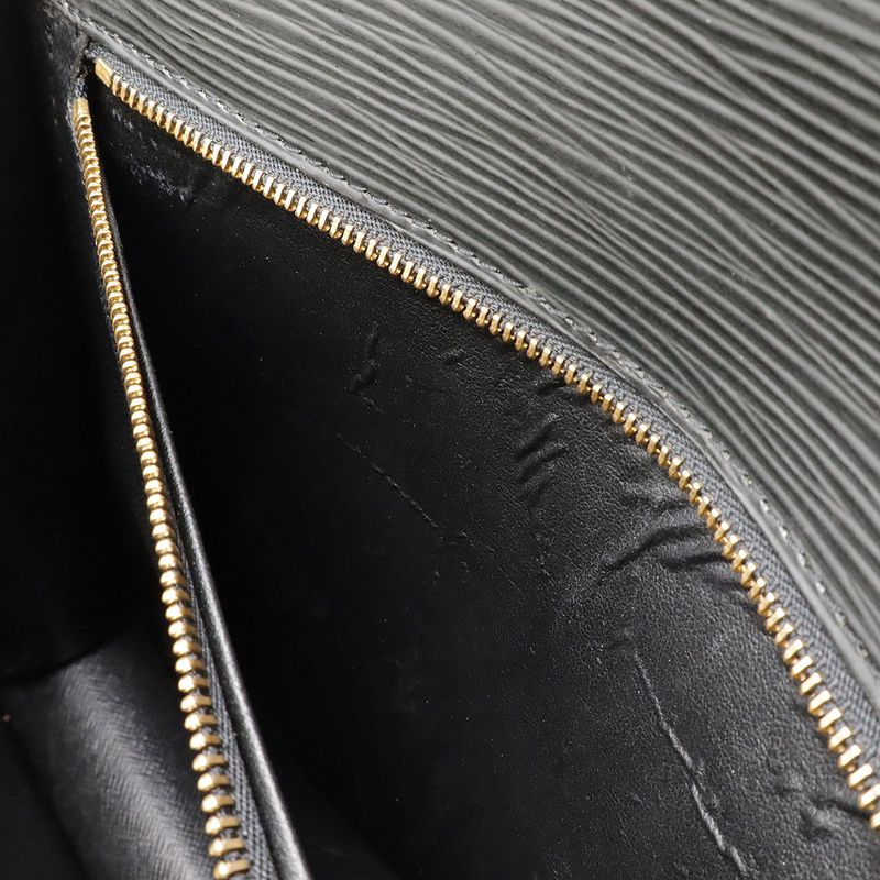 Louis Vuitton Epi Handbag Second Bag 2WAY Shoulder Bag Noir Black Gold Hardware