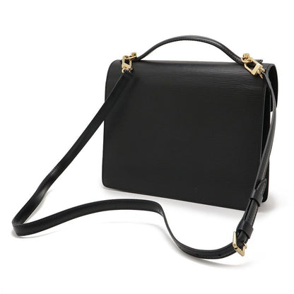 Louis Vuitton Epi Handbag Second Bag 2WAY Shoulder Bag Noir Black Gold Hardware