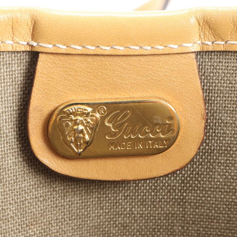 Vintage Old Gucci Micro GG Sherry Line 002 904 Leather Tote Bag Shoulder Bag A4