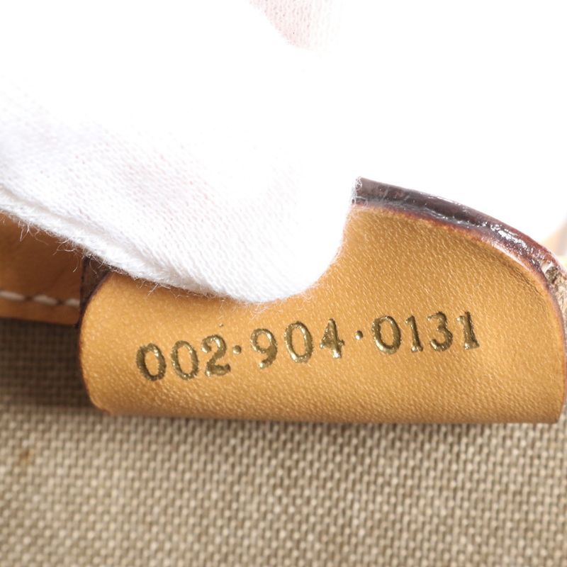 Vintage Old Gucci Micro GG Sherry Line 002 904 Leather Tote Bag Shoulder Bag A4