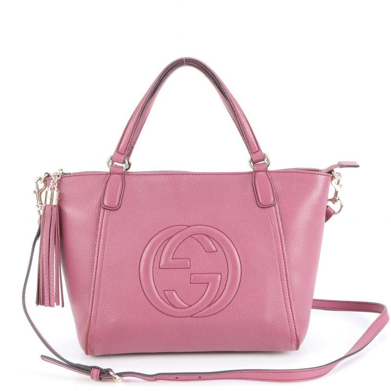 Gucci Soho Interlocking G Tassel 369176 Leather 2WAY Shoulder Bag Crossbody