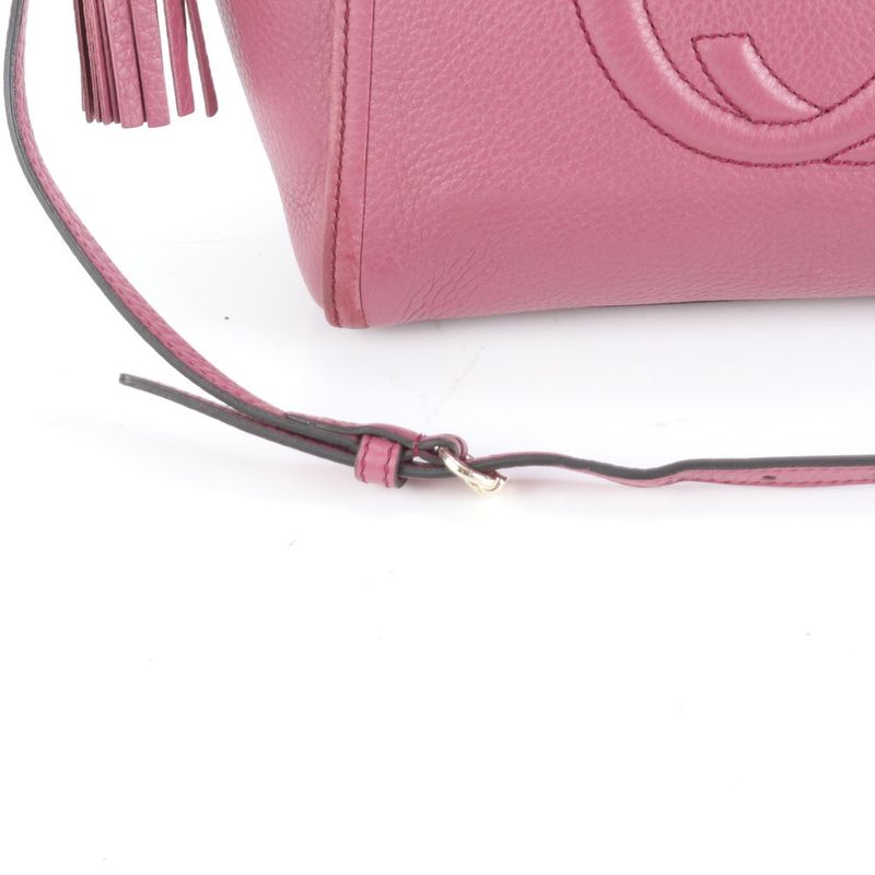 Gucci Soho Interlocking G Tassel 369176 Leather 2WAY Shoulder Bag Crossbody