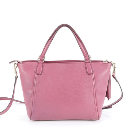 Gucci Soho Interlocking G Tassel 369176 Leather 2WAY Shoulder Bag Crossbody