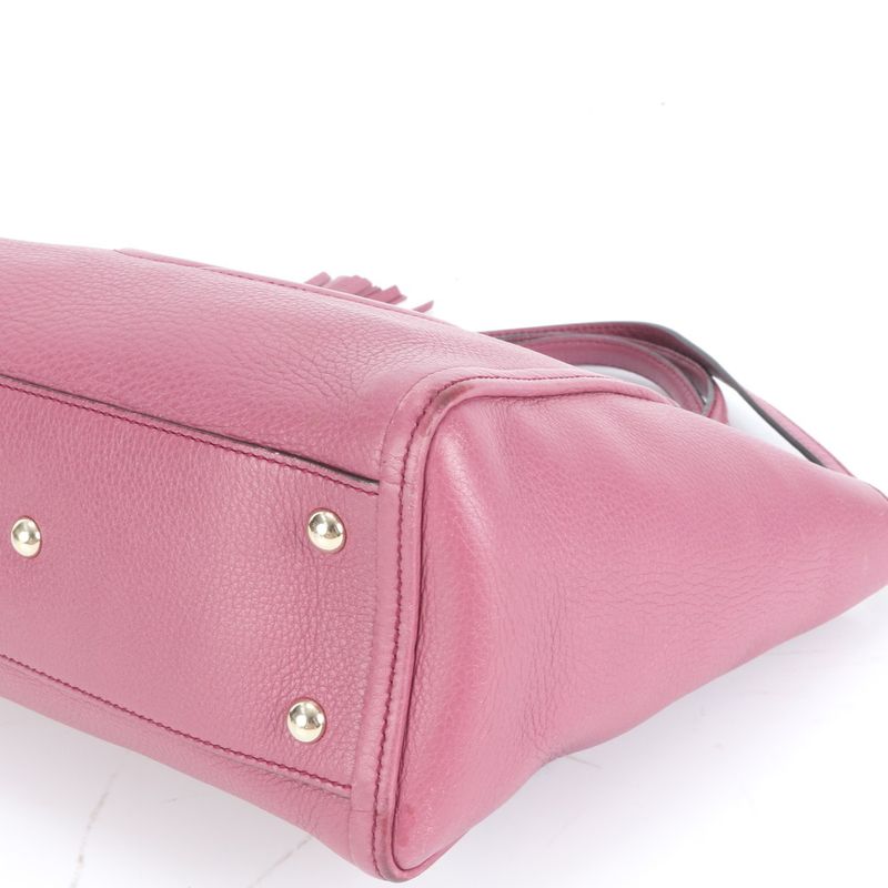 Gucci Soho Interlocking G Tassel 369176 Leather 2WAY Shoulder Bag Crossbody