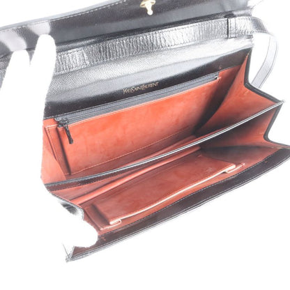 Vintage YSL Yves Saint Laurent Leather Shoulder Bag Shoulder Black Hand Tote