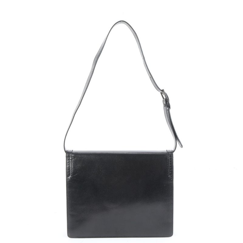 Vintage YSL Yves Saint Laurent Leather Shoulder Bag Shoulder Black Hand Tote