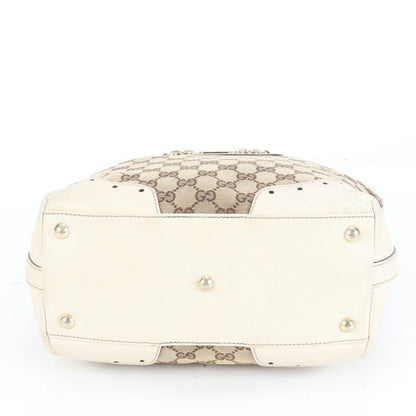 Gucci GG Canvas Chain Horsebit 145984 Leather Tote Bag Shoulder Hand Ladies ECE