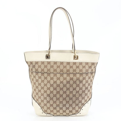 Gucci GG Canvas Chain Horsebit 145984 Leather Tote Bag Shoulder Hand Ladies ECE