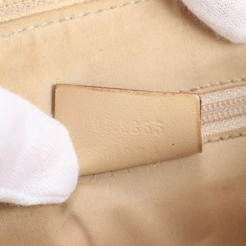 Gucci Bamboo Leather Shoulder Bag One Shoulder Beige Tote Hand Ladies ECE Df32-2