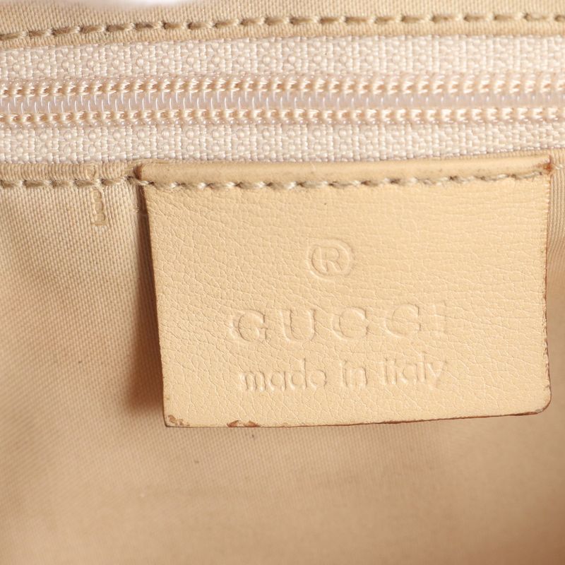 Gucci Bamboo Leather Shoulder Bag One Shoulder Beige Tote Hand Ladies ECE Df32-2