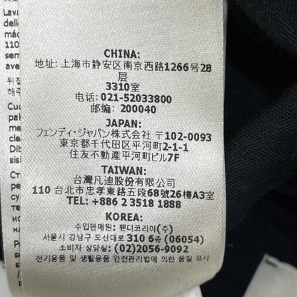 Fendi Flp797 AQ93 23 Years Black Soak Pattern Embossed Denim Pants 38