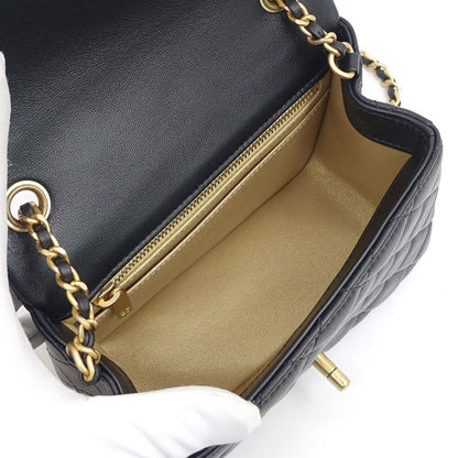 Chanel Mini Matelasse Chain Shoulder Bag Coco Mark Random Serial
