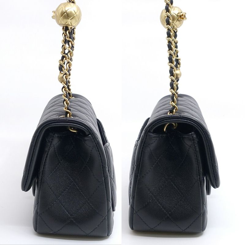 Chanel Mini Matelasse Chain Shoulder Bag Coco Mark Random Serial