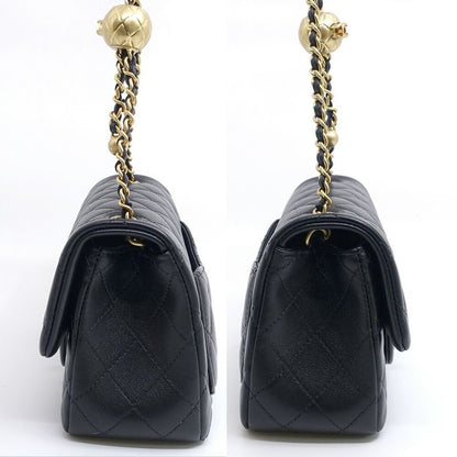 Chanel Mini Matelasse Chain Shoulder Bag Coco Mark Random Serial