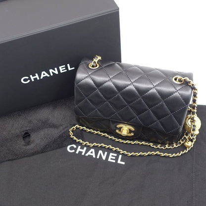 Chanel Mini Matelasse Chain Shoulder Bag Coco Mark Random Serial