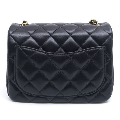 Chanel Mini Matelasse Chain Shoulder Bag Coco Mark Random Serial