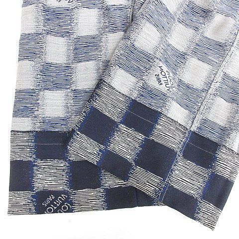 Louis Vuitton Damier Pants Wool Rm241 M FVD Hqp08 W 24 SS Large Size Navy Blue