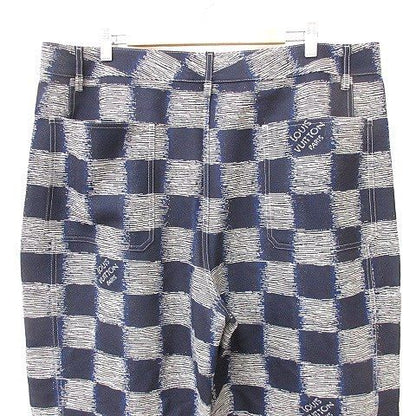 Louis Vuitton Damier Pants Wool Rm241 M FVD Hqp08 W 24 SS Large Size Navy Blue