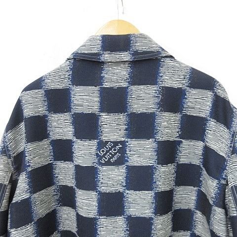 Louis Vuitton Damier Shirt Jacket Oversize Wool Rm241 M FVD Hqs04 W 24 SS Large