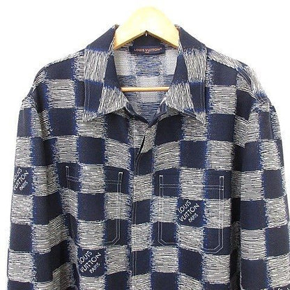 Louis Vuitton Damier Shirt Jacket Oversize Wool Rm241 M FVD Hqs04 W 24 SS Large