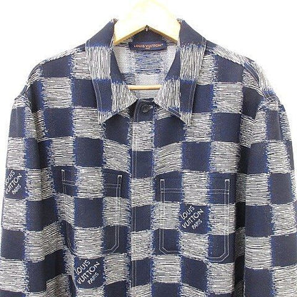 Louis Vuitton Damier Shirt Jacket Oversize Wool Rm241 M FVD Hqs04 W 24 SS Large