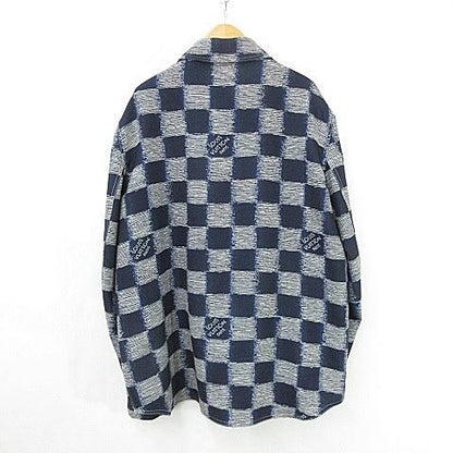 Louis Vuitton Damier Shirt Jacket Oversize Wool Rm241 M FVD Hqs04 W 24 SS Large