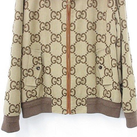Gucci Jumbo GG Canvas Jacket Blouson Pattern Z8 avs Large Size Brown