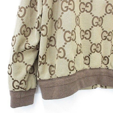 Gucci Jumbo GG Canvas Jacket Blouson Pattern Z8 avs Large Size Brown