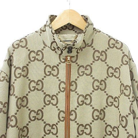 Gucci Jumbo GG Canvas Jacket Blouson Pattern Z8 avs Large Size Brown