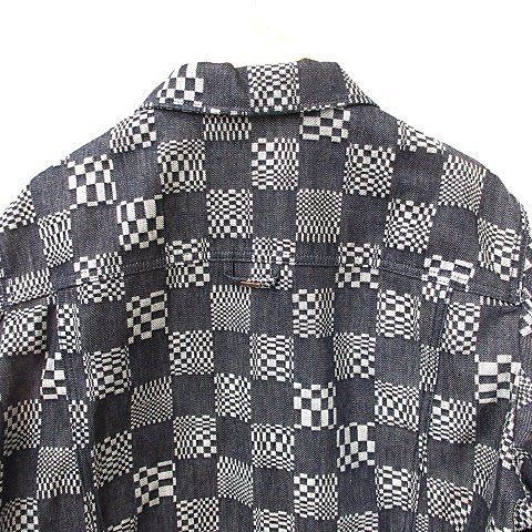 Louis Vuitton Damier Denim Jacket Distorted Rm231 Q EW2 Hla50 W Cotton Large Size