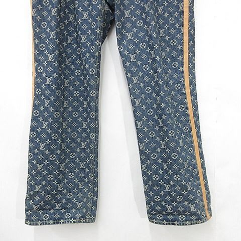 Louis Vuitton Monogram Denim Tailored Pants Sideline Rm251 mm UZD