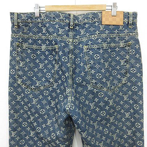 Louis Vuitton Monogram Denim Tailored Pants Sideline Rm251 mm UZD