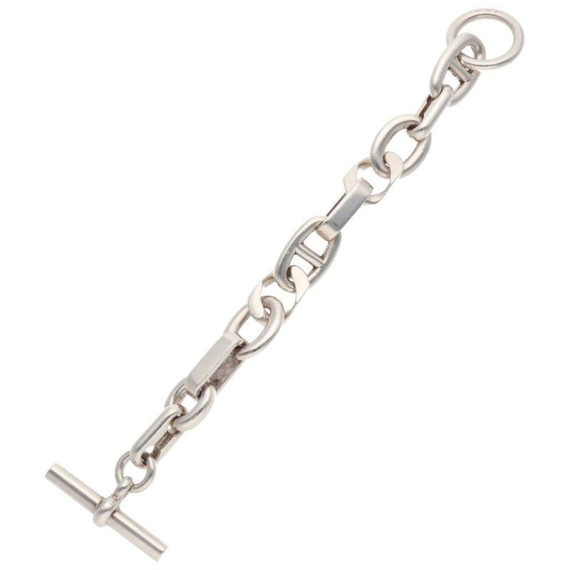 Hermes AGM Silver Bracelet Men's 11link