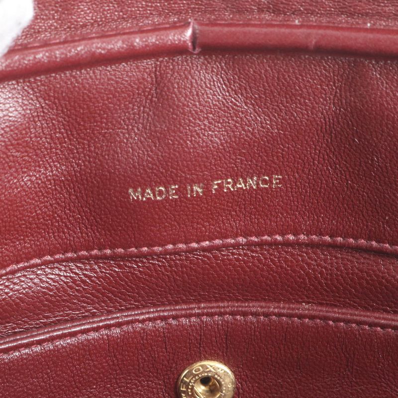 Chanel Serial Seal Matelasse Lambskin Leather Chain Shoulder Bag Genuine