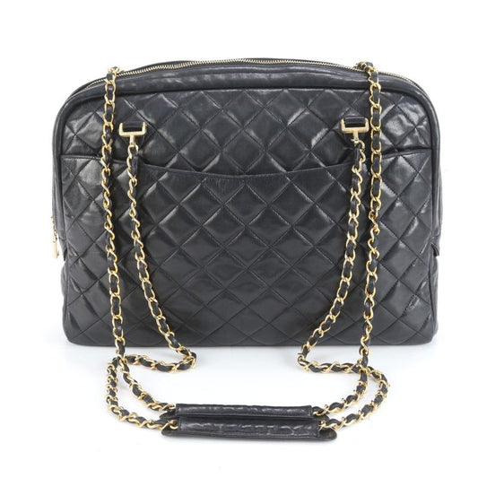 Chanel Serial Seal Matelasse Lambskin Leather Chain Shoulder Bag Genuine