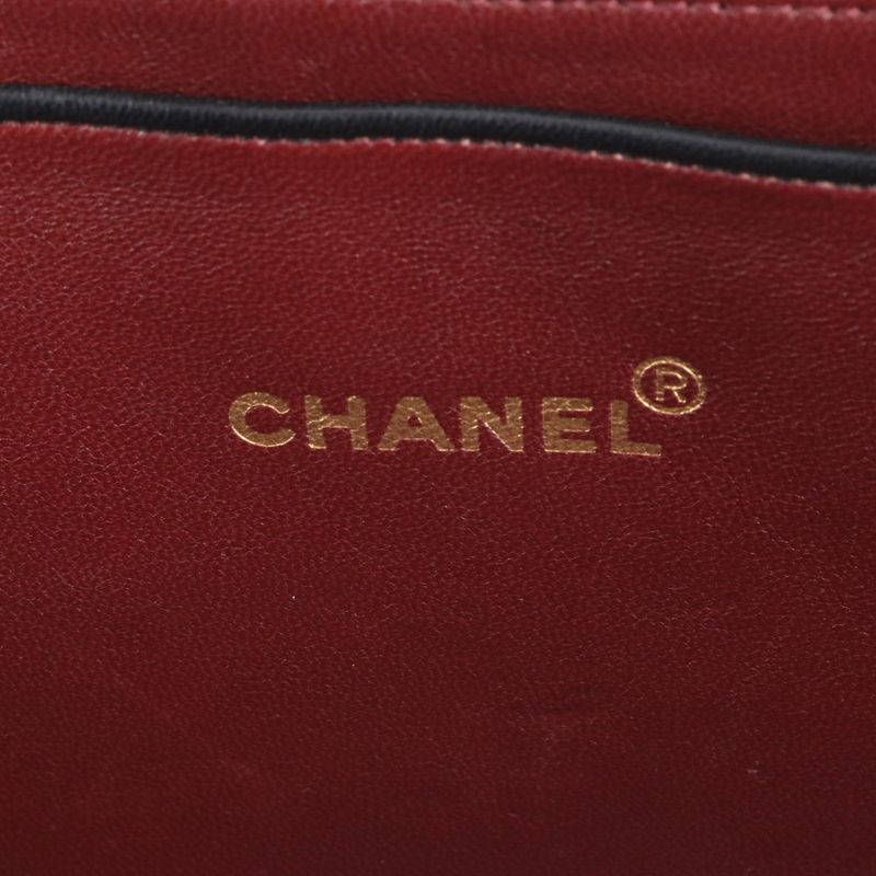 Chanel Serial Seal Matelasse Lambskin Leather Chain Shoulder Bag Genuine