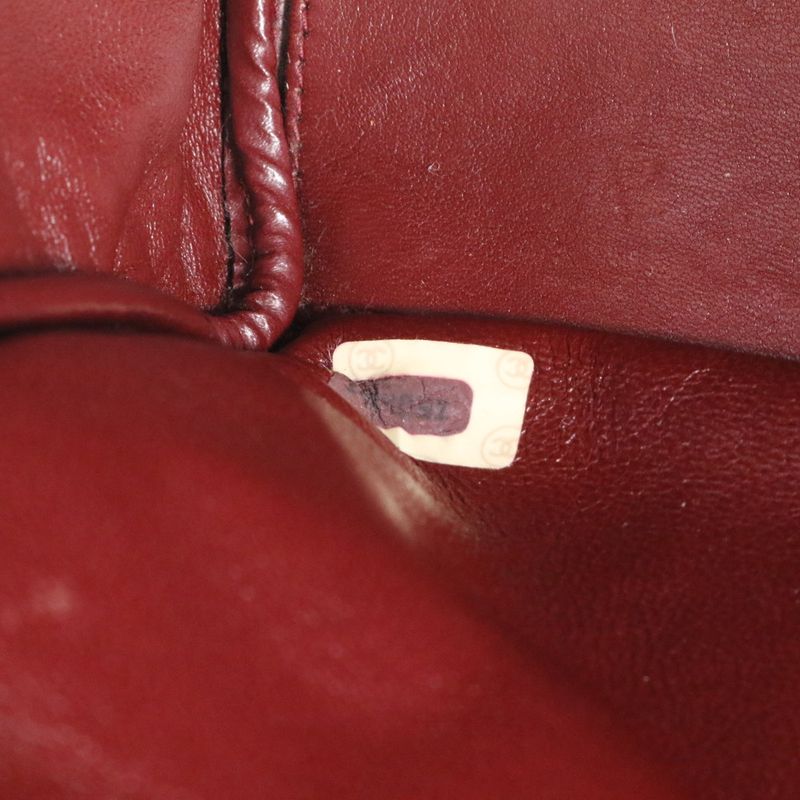 Chanel Serial Seal Matelasse Lambskin Leather Chain Shoulder Bag Genuine