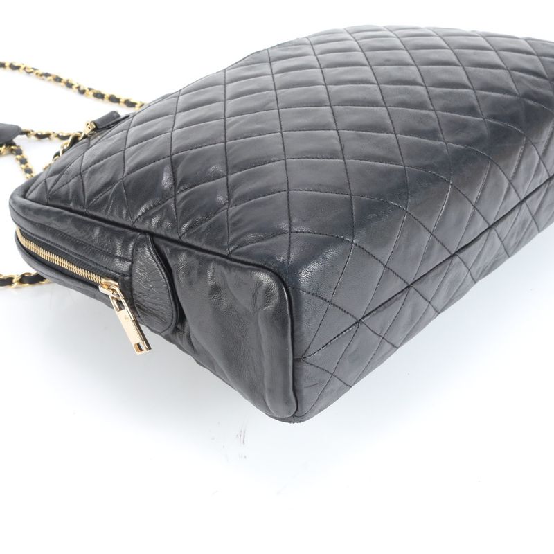 Chanel Serial Seal Matelasse Lambskin Leather Chain Shoulder Bag Genuine