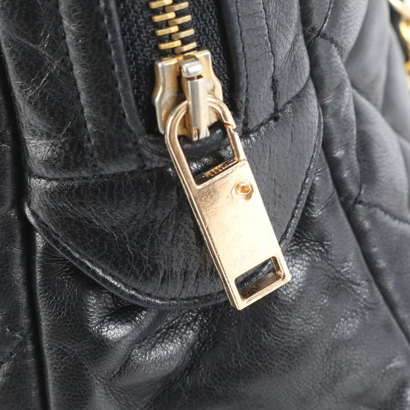 Chanel Serial Seal Matelasse Lambskin Leather Chain Shoulder Bag Genuine