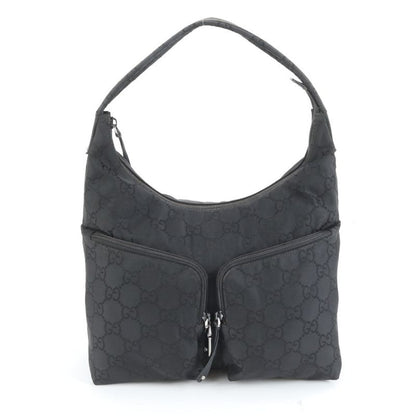 Gucci GG Nylon 001-3380 Leather Shoulder Bag Shoulder Hand Genuine Leather