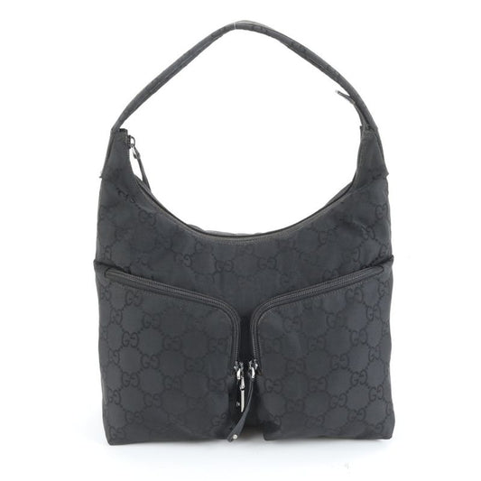 Gucci GG Nylon 001-3380 Leather Shoulder Bag Shoulder Hand Genuine Leather