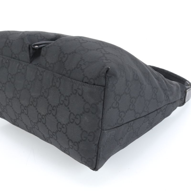 Gucci GG Nylon 001-3380 Leather Shoulder Bag Shoulder Hand Genuine Leather