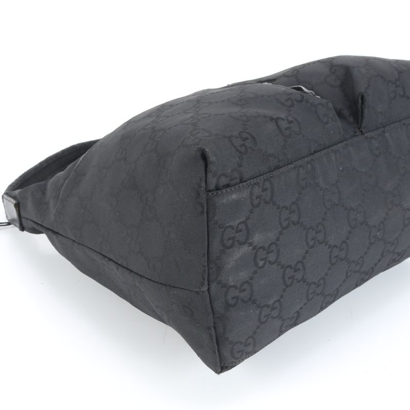 Gucci GG Nylon 001-3380 Leather Shoulder Bag Shoulder Hand Genuine Leather
