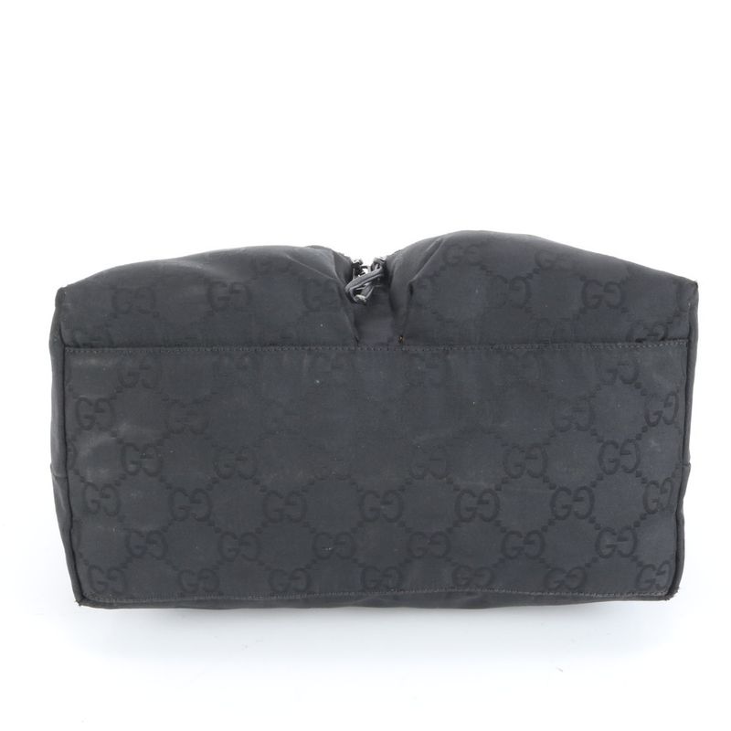 Gucci GG Nylon 001-3380 Leather Shoulder Bag Shoulder Hand Genuine Leather