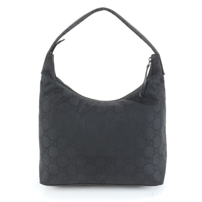 Gucci GG Nylon 001-3380 Leather Shoulder Bag Shoulder Hand Genuine Leather