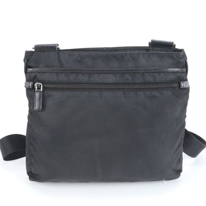 Prada Tessuto Nylon Triangle Logo Leather Shoulder Bag Crossbody Commuting