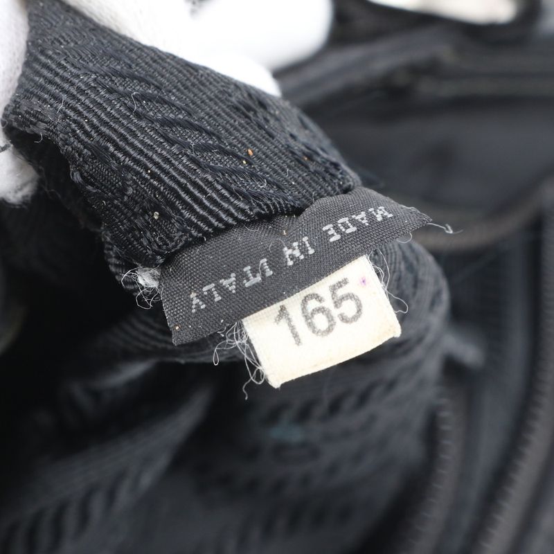 Prada Tessuto Nylon Triangle Logo Leather Shoulder Bag Crossbody Commuting